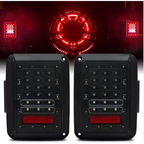 Wrangler JK Tail light - Clear LED Tail Light for 2007-2017 Wrangler JK Brake Reverse Light Rear Back Up Lights Daytime Running Lamps DRL