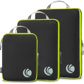 Compression Packing Cubes, Ultralight Luggage Organizer Bags, Travel Essentials for Carry on Suitcase (3 Piece,Gray)