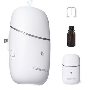 Waterless Essential Oil Diffuser Plug in Oil Diffuser for Wall Outlet, Night Light, Quiet Operation, 12-Hour Timer, and Easy Cleaning - Suitable for Small and Medium-Sized Rooms 10 ml