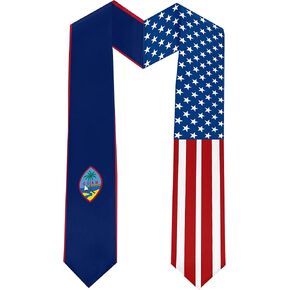 2025 سرقت التخرج من Guam و USA Flag Class فئة SASH من 2025 وشاح التخرج للطالب الدولي (ثوب البكالوريا والقبعة غير المدرجة)