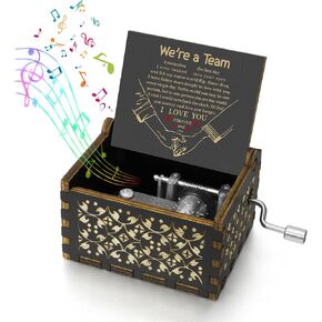 You are My Sunshine Music Box Daughter Gifts from Mom Dad Vintage Wooden Music Box Laser Engraved Hand Crank Antique Musical Box Birthday Mothers Day Graduation Daughters Day Gifts for Daughter