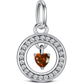 سحر Birthstone لـ Pandora ME سوار 925 sterling Silver Simtedstone Heart مع هدايا مجوهرات قلادة سحر CZ