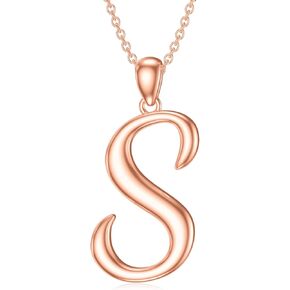 Initial Necklaces 26 Capital Letter Necklaces S925 Sterling Silver Letter Pendant Initial Necklace for Women