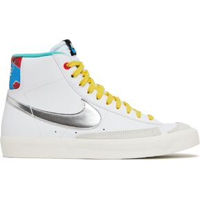 Nike Boy's Blazer Mid '77 (Big Kid) White/Metallic Silver/Vivid Sulfur 4 Big Kid M