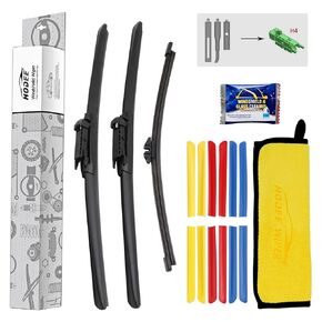 3 Wipers 26"+22"+11" Colour Front Wiper Blades Replacement for Ford Explorer 2011 2012 2013 2014 2015 2016 2017 2018 2019 2020 2021 2022 Windshield Blade & Back Rear Window Blade,Pinch Tab