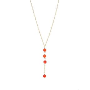 POSHPENDANT Handmade Amethyst Lariat Necklace – February Birthstone Jewelry – 16+2 Inch Adjustable 18K Gold-Plated Brass Chain – 6mm Purple Gem Beads – Natural Crystal for Inner Peace