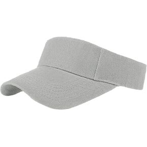 1 Piece of Grey Sun Visor Hat Adjustable Sport Visors for Women and Men (One Size)