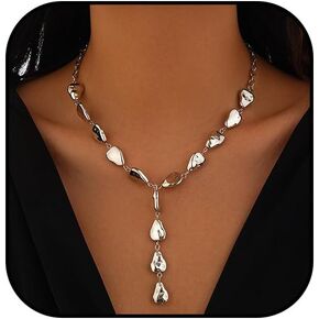 Baroque Pearl Necklaces for Women Baroque Pearl Lariat Necklace Irregular Pearl Y Necklace Gold Statement Jewelry