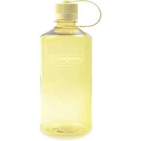 Nalgene Sustain Tritan BPA-Free Water Bottle Made with Material Derived from 50% Plastic Waste, 32 OZ, Narrow Mouth, Butter