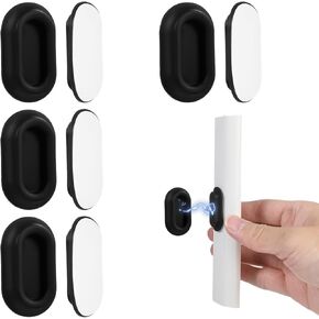 Giantree 4Pcs Remote Control Holder, Magnetic Remote Control Holder, Remote Holder Wall Mount, Hole Free Remote Control Organizers Storage for TV, Fan, and Air Conditioner Wall Holder(Black)
