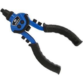 Twin Handle Riveter, Fitting 3 Mateirials and 5 Size Rivets, The pop Rivet Gun kit with 5 Replaceable Nosepieces