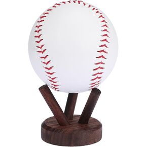 Baseball Stand for Display Wooden Baseball Holder Sport Ball Rack for Softball Tennis Golf, Mini Softball Display Stand for Home Office,1.7 Inches Tall