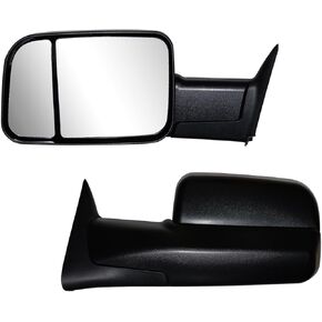 مرايا القطر متوافقة مع 94-01 دودج رام 1500 ، 94-02 RAM 2500 3500 View View Mirrors يدوي قابلة للطي.