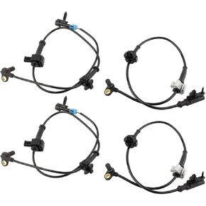 4Pcs ABS Wheel Speed Sensors Front Rear Left Right Fit for Cadillac Escalade for Chevy Avalanche Suburban Tahoe Silverado for GMC Sierra 1500 Yukon XL Replace# ALS1464 ALS1465 SU9451 SU9442