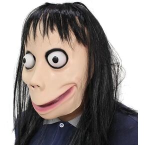 MOMO Terrifying and Mysterious Devil Mask, Suitable for Halloween Party Strange Role Playing Costume Decoration Props
