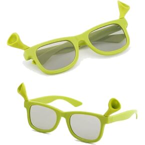 ATVSCAY GREEN MONSTER OGRE EARS نظارات مع آذان آذان أذني يرتدي زي زخرفة حفلات الهالوين للهدايا (نظارات 2pcs)