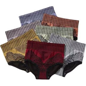 7-Pack Women's Panties Bum Lifter Slips Tummy Abdomen Control High Waist Underwear Seamless Briefs Slimming