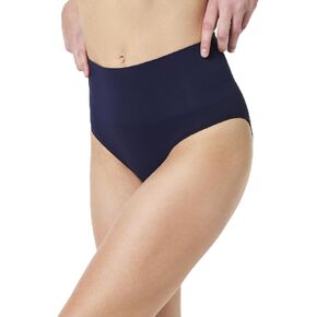 SPANXshape Everyday Shaping Brief - Core Control Shapewear Underwear - Invisible Under Clothes - Seamless Design - Dark Sapphire - Medium
