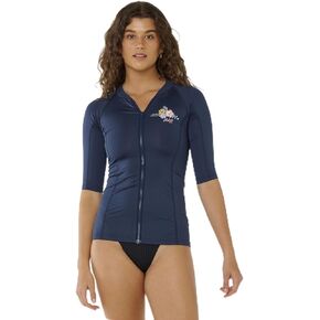 RIP Curl Women's Aloha Short Sleeve Zip-Up Rashguard