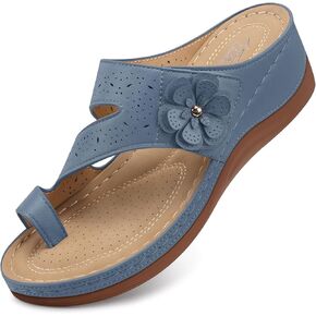 SHIBEVER Platform Flip Flops for Women: Comfortable Sandals for Women Dressy - Walking Summer Slip on Bunion Sandals