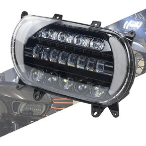 Motorcycle LED Headlight with High Low Beam Turn Signal Light Daytime Running Side Lights Fit for Harley Road glide FLTRX FLTRU 2015-UP