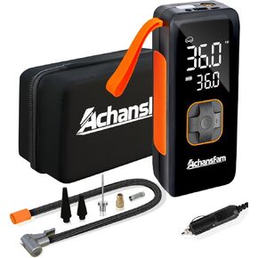 Tire Inflator Portable Air Compressor - Air Pump with Digital Pressure Gauge, 150PSI, LED Light, Auto Shut-Off Function - Cordless Pump for Car, Motorcycle, Bicycle, Balls and Lawn Equipment
