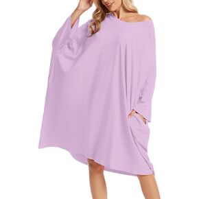 Plus Size Moo Moos for Women Oversized Sleep Shirts for Women Oversized Nightgown with Pocket Fit S-5XL