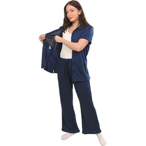 Inspired Comforts Post Surgery Mastectomy Recovery Pajamas Set with Internal Drainage Pockets