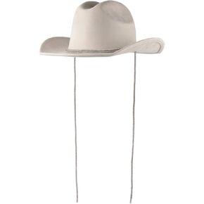 Women's Classic Wide Brim Felt Fedora Travel Western Fashion Hat, Adjustable Hat Band Rhinestone Glittered Lace in Kuwait