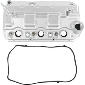 Aluminium Front Engine Valve Cover Compatible with 2008-2017 Honda Accord Odyssey Pilot Ridgeline Crosstour 2012-2015 Acura TL RDX 3.5L Replace# 12310-R70-A10,264-491,12310-R70-A00