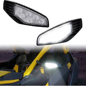 SAUTVS LED Side Mirror Lights for Maverick R, LED Side Mirror Accent Auxiliary Lights Kit for Can Am Maverick R MAX X RS 2024+ Models Accessories (2PCS, Replace #715007185)