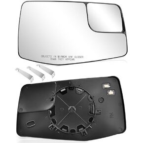 Passenger Side Mirror Glass Replacement for 2019 2020 2021 2022 2023 Chevy Silverado GMC Sierra 1500 2500 3500HD, Right Convex Heated Mirror with Backplate, Replaces 84309709