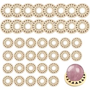40 PCS حامل الكرة الخشبية ، حامل عرض الكرة الخشبية ، حامل الكرة الكريستال المصغرة للكرة ، ودافع الكريستال الخشبية للديكور المنزلي وعرض الأحجار الكريمة