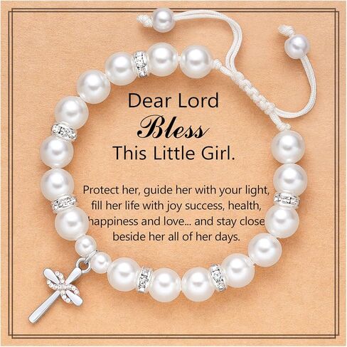 Infinity Cross Bracelet for Girls Baptism First Communion Easter Confirmation Birthday Christmas Gifts in Saudi Arabia