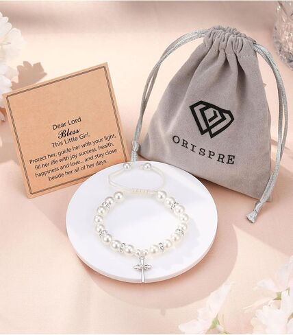 Infinity Cross Bracelet for Girls Baptism First Communion Easter Confirmation Birthday Christmas Gifts in Saudi Arabia