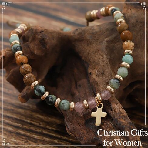 Christian Cross Bracelet Jewelry for Youth & Adults, Baptism Communion Graduation Religious Gifts, Adjustable Faith-Based Jewelry for Confirmation Birthday Daily Encouragement Spiritual Wear in Kuwait