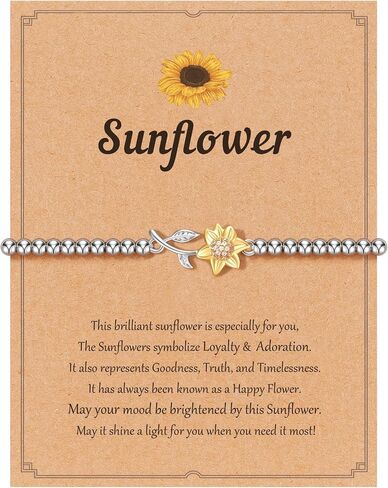Tarsus Sunflower Gifts for Women, Sunshine|Hope|Optimistic, Sunflower Bracelet Inspirational Gifts for Women Teen Girls Birthday Christmas in Saudi Arabia