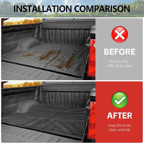 Bed Mat Compatible with 2019-2025 Chevy Silverado&GMC Sierra 1500 5.8FT Truck Bed Liner Pickup Car Truck Potector for Chevrolet Silverado Accessories(19-25 Silverado&Sierra 1500 5.8FT) in Saudi Arabia