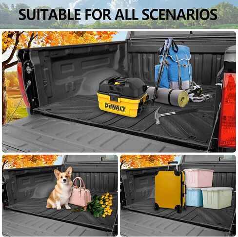 Bed Mat Compatible with 2019-2025 Chevy Silverado&GMC Sierra 1500 5.8FT Truck Bed Liner Pickup Car Truck Potector for Chevrolet Silverado Accessories(19-25 Silverado&Sierra 1500 5.8FT) in Saudi Arabia