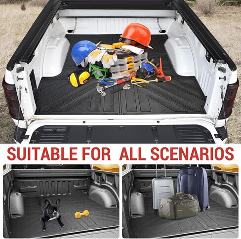 حصيرة السرير متوافقة مع 2019-2025 Chevy Silverado & GMC Sierra 1500 5.8ft شاحنة السرير بطانة الابراز شاحنة شاحنة الشاحنة الإكسسوارات شيفروليه سيلفرادو (19-25 Silverado & Sierra 1500 5.8ft) in Kuwait