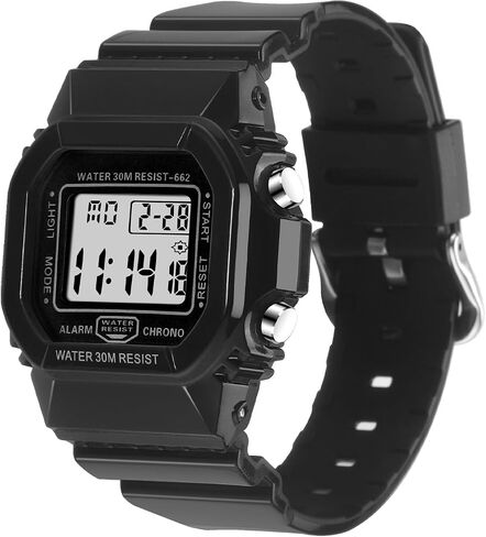 Women Digital Watch Watch Resport Watch Outdoor Wathronic Watch مع إنذار ، ساعة توقيت ، وضوء ليلي مضيئة الرجال العسكريين in Kuwait
