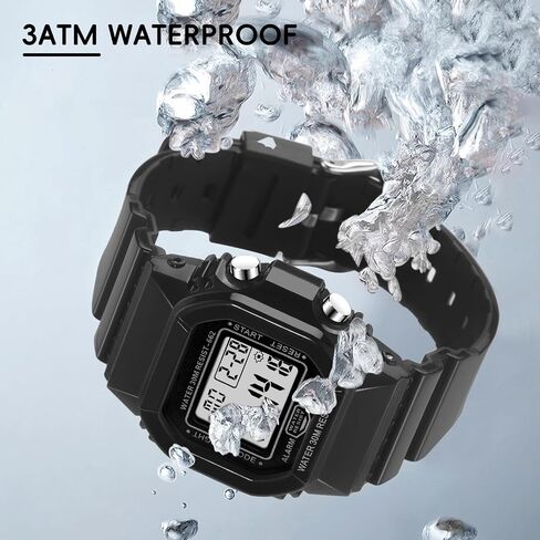Women Digital Watch Watch Resport Watch Outdoor Wathronic Watch مع إنذار ، ساعة توقيت ، وضوء ليلي مضيئة الرجال العسكريين in Kuwait