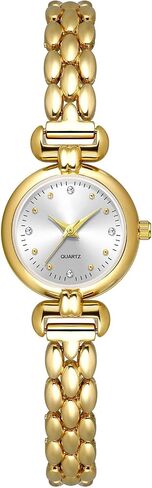 ADSBIAOYE Petite Womens Round Simple Wrist Watch Fashion Dress Diamond Female Watches for Ladies Analog Quartz Stainless Steel Waterproof Watch in Saudi Arabia