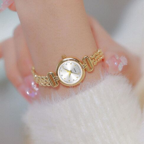 ADSBIAOYE Petite Womens Round Simple Wrist Watch Fashion Dress Diamond Female Watches for Ladies Analog Quartz Stainless Steel Waterproof Watch in Saudi Arabia