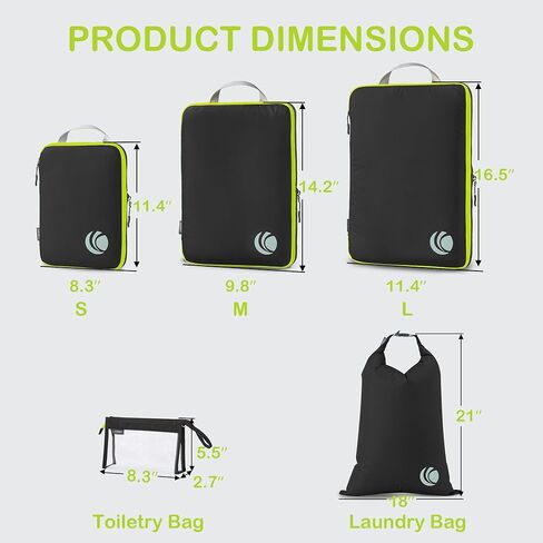 Compression Packing Cubes, Ultralight Luggage Organizer Bags, Travel Essentials for Carry on Suitcase (3 Piece,Gray) in Saudi Arabia