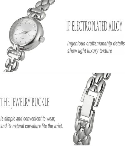 ADSBIAOYE Petite Womens Round Simple Wrist Watch Fashion Dress Diamond Female Watches for Ladies Analog Quartz Stainless Steel Waterproof Watch in Saudi Arabia