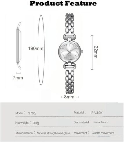 ADSBIAOYE Petite Womens Round Simple Wrist Watch Fashion Dress Diamond Female Watches for Ladies Analog Quartz Stainless Steel Waterproof Watch in Saudi Arabia