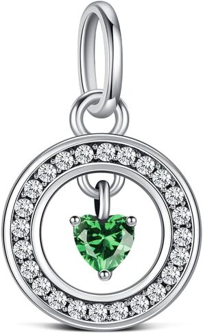 سحر Birthstone لـ Pandora ME سوار 925 sterling Silver Simtedstone Heart مع هدايا مجوهرات قلادة سحر CZ in Kuwait