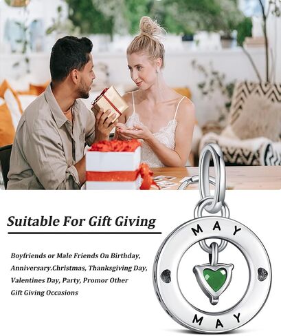 سحر Birthstone لـ Pandora ME سوار 925 sterling Silver Simtedstone Heart مع هدايا مجوهرات قلادة سحر CZ in Kuwait