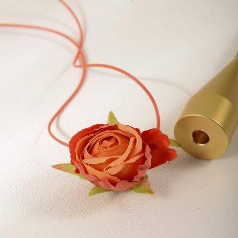 Artificial Flower Long Rope Wrap Necklace Handmade Vintage Floral Bow Tie Necklace Leather String Layered Y Necklace for Women Bridal Wedding Jewelry Gift in Saudi Arabia